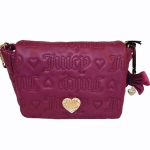 Juicy Couture Burgundy Embossed Crossbody Bag